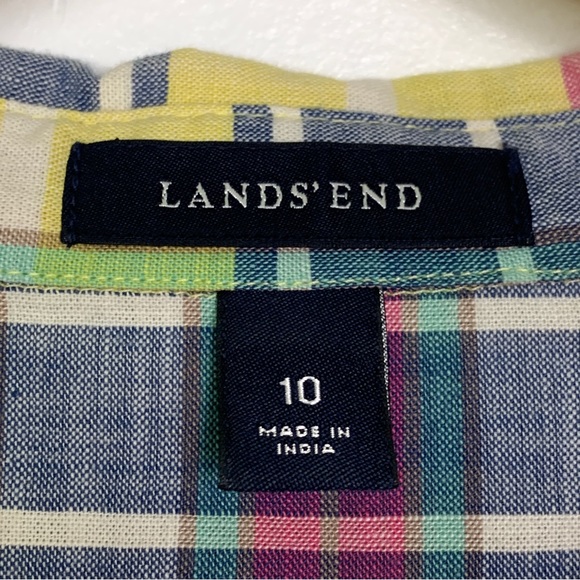 Lands End Madras Plaid Shirtdress - Picture 8 of 8